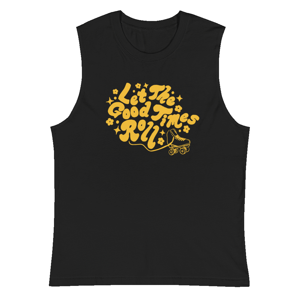 Gif of rotating "Let The Good Times Sweatshirt" Merch for sale at melodyskates.com